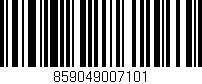 Código de barras (EAN, GTIN, SKU, ISBN): '859049007101'