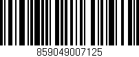 Código de barras (EAN, GTIN, SKU, ISBN): '859049007125'