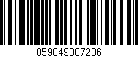 Código de barras (EAN, GTIN, SKU, ISBN): '859049007286'