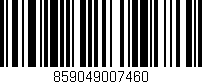 Código de barras (EAN, GTIN, SKU, ISBN): '859049007460'