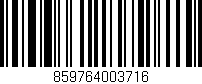 Código de barras (EAN, GTIN, SKU, ISBN): '859764003716'