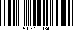 Código de barras (EAN, GTIN, SKU, ISBN): '8598671331643'