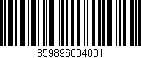 Código de barras (EAN, GTIN, SKU, ISBN): '859896004001'