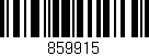 Código de barras (EAN, GTIN, SKU, ISBN): '859915'
