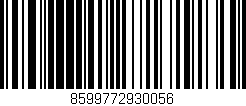 Código de barras (EAN, GTIN, SKU, ISBN): '8599772930056'