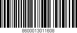 Código de barras (EAN, GTIN, SKU, ISBN): '8600013011608'