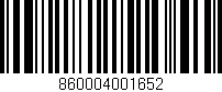 Código de barras (EAN, GTIN, SKU, ISBN): '860004001652'