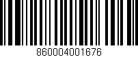 Código de barras (EAN, GTIN, SKU, ISBN): '860004001676'