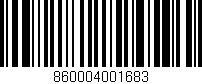 Código de barras (EAN, GTIN, SKU, ISBN): '860004001683'