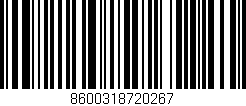 Código de barras (EAN, GTIN, SKU, ISBN): '8600318720267'