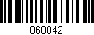 Código de barras (EAN, GTIN, SKU, ISBN): '860042'