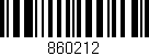 Código de barras (EAN, GTIN, SKU, ISBN): '860212'