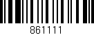 Código de barras (EAN, GTIN, SKU, ISBN): '861111'