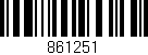 Código de barras (EAN, GTIN, SKU, ISBN): '861251'
