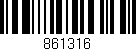 Código de barras (EAN, GTIN, SKU, ISBN): '861316'