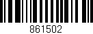 Código de barras (EAN, GTIN, SKU, ISBN): '861502'