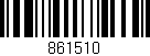 Código de barras (EAN, GTIN, SKU, ISBN): '861510'