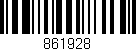 Código de barras (EAN, GTIN, SKU, ISBN): '861928'