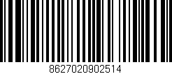 Código de barras (EAN, GTIN, SKU, ISBN): '8627020902514'