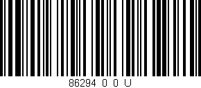 Código de barras (EAN, GTIN, SKU, ISBN): '86294_0_0_U'