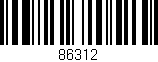 Código de barras (EAN, GTIN, SKU, ISBN): '86312'
