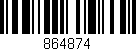 Código de barras (EAN, GTIN, SKU, ISBN): '864874'