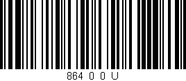 Código de barras (EAN, GTIN, SKU, ISBN): '864_0_0_U'