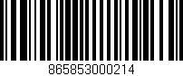 Código de barras (EAN, GTIN, SKU, ISBN): '865853000214'