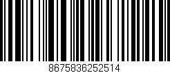 Código de barras (EAN, GTIN, SKU, ISBN): '8675836252514'