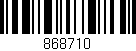 Código de barras (EAN, GTIN, SKU, ISBN): '868710'