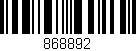 Código de barras (EAN, GTIN, SKU, ISBN): '868892'