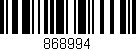 Código de barras (EAN, GTIN, SKU, ISBN): '868994'
