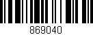 Código de barras (EAN, GTIN, SKU, ISBN): '869040'