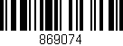 Código de barras (EAN, GTIN, SKU, ISBN): '869074'