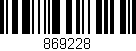 Código de barras (EAN, GTIN, SKU, ISBN): '869228'