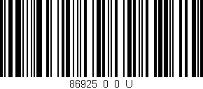 Código de barras (EAN, GTIN, SKU, ISBN): '86925_0_0_U'
