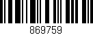 Código de barras (EAN, GTIN, SKU, ISBN): '869759'