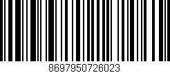 Código de barras (EAN, GTIN, SKU, ISBN): '8697950726023'