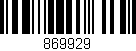 Código de barras (EAN, GTIN, SKU, ISBN): '869929'