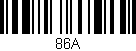 Código de barras (EAN, GTIN, SKU, ISBN): '86A'