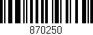 Código de barras (EAN, GTIN, SKU, ISBN): '870250'