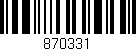 Código de barras (EAN, GTIN, SKU, ISBN): '870331'