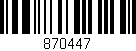 Código de barras (EAN, GTIN, SKU, ISBN): '870447'