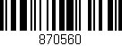 Código de barras (EAN, GTIN, SKU, ISBN): '870560'