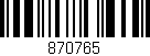 Código de barras (EAN, GTIN, SKU, ISBN): '870765'