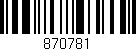 Código de barras (EAN, GTIN, SKU, ISBN): '870781'