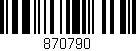 Código de barras (EAN, GTIN, SKU, ISBN): '870790'