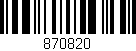 Código de barras (EAN, GTIN, SKU, ISBN): '870820'