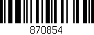 Código de barras (EAN, GTIN, SKU, ISBN): '870854'