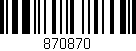 Código de barras (EAN, GTIN, SKU, ISBN): '870870'
